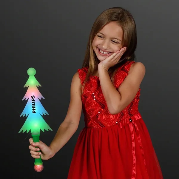 Frosty Christmas Tree Light Up Wand; Blank and Imprinted pricing... from ASI 34194 ALightPromos