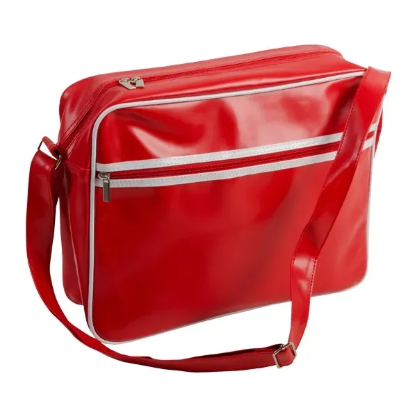 PVC urban bag with white trim, polish finish..... from ASI 42920 Busrel Inc