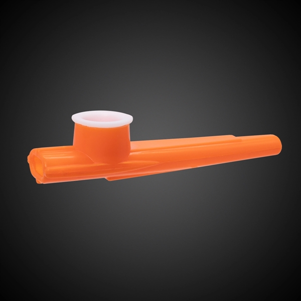 3.5" orange plastic kazoo with multiple customization options.... from ASI 42016 Brighter Promotions Inc