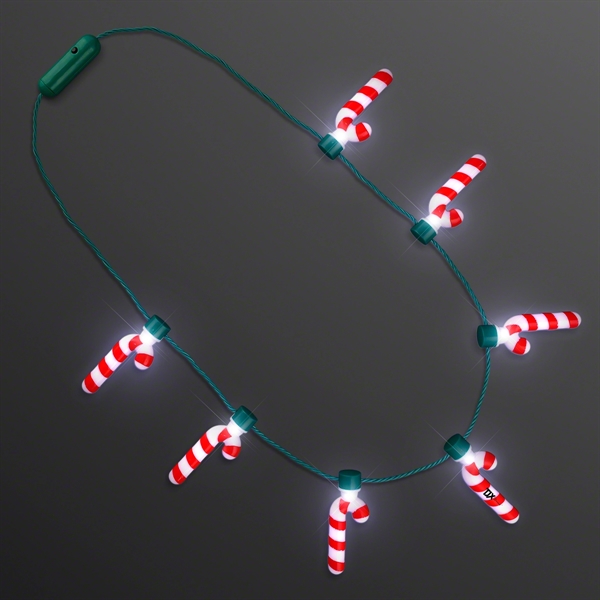 Candy Cane Lights Christmas Party Necklace; Blank and Imprinted Pricing... from ASI 34194 ALightPromos