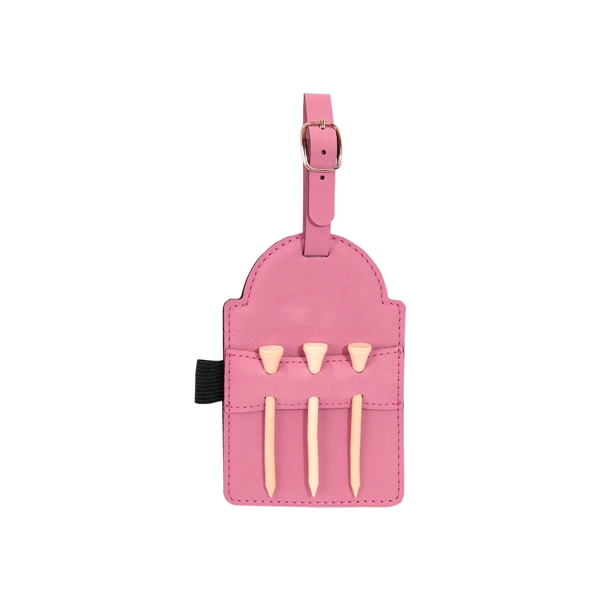 3 1/4" x 5" x 1/16" PU leatherette golf bag tag... from ASI 74601 Calico