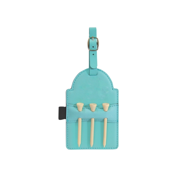 3 1/4" x 5" x 1/16" PU leatherette golf bag tag... from ASI 74601 Calico