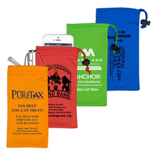 Microfiber drawstring pouch for smartphones, glasses, cameras and more.... from ASI 62660 Innovation Line