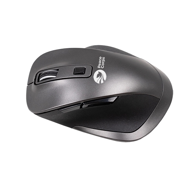 Ergonomic wireless mouse with two thumb buttons, click-button scroll wheel and... from ASI 61005 Hirsch Gift Inc / Hirsch Gift HG TECH HG