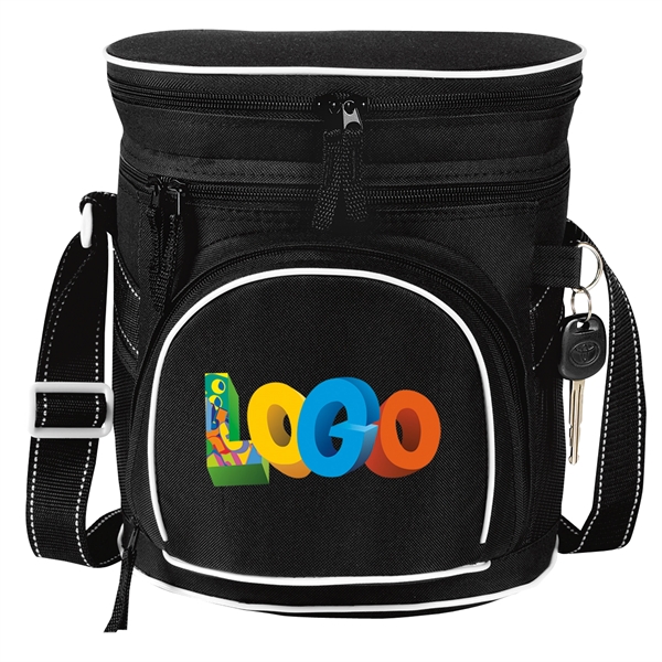 Double Compartment 12 Pack Golf Cooler. Made of poly 600 denier,... from ASI 46420 Continental Mkting Svc Inc / CMBags