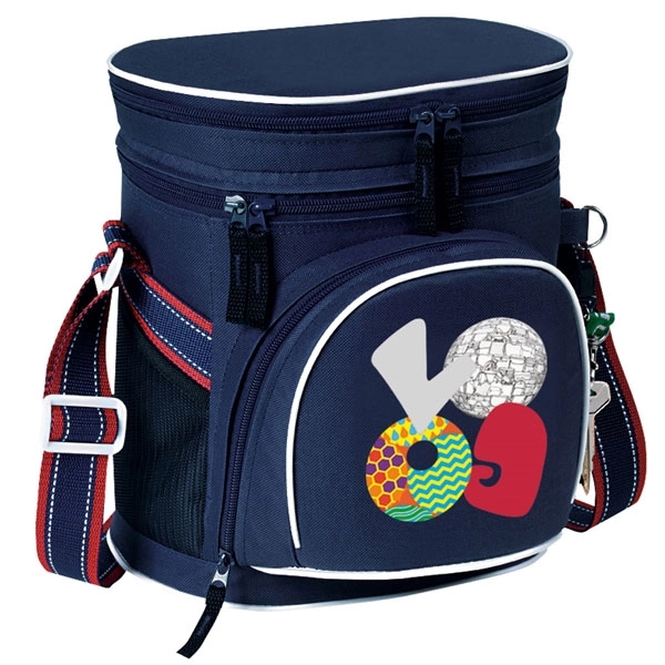 Double Compartment 12 Pack Golf Cooler. Made of poly 600 denier,... from ASI 46420 Continental Mkting Svc Inc / CMBags