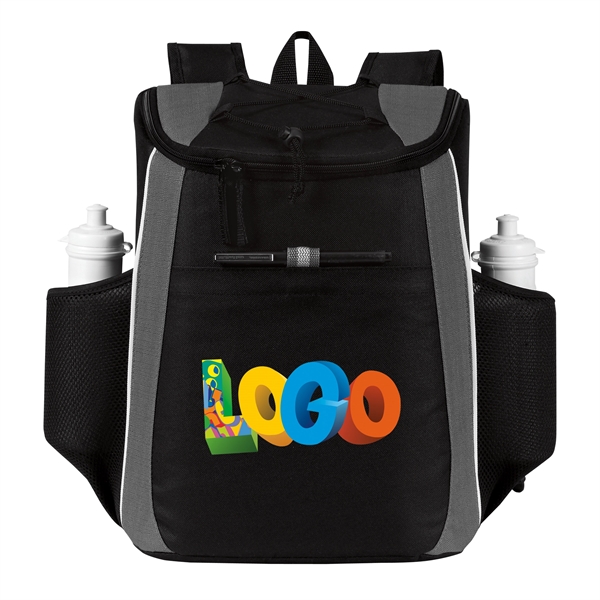 Accent 18 Cans Cooler Backpack. Made of 600 denier poly and... from ASI 46420 Continental Mkting Svc Inc / CMBags