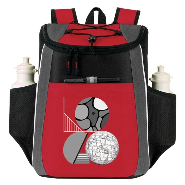 Accent 18 Cans Cooler Backpack. Made of 600 denier poly and... from ASI 46420 Continental Mkting Svc Inc / CMBags