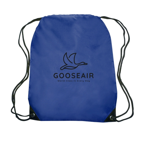 14" x 18" 210 Denier polyester drawstring backpack with polyurethane leather... from ASI 62088 IDProductsource