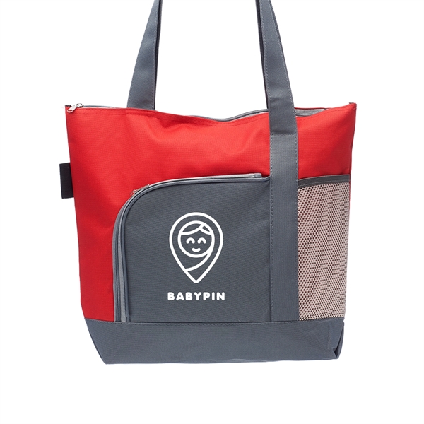 16.5" x 14.5" x 4.5" 600 Denier polyester two-tone Pioneer tote... from ASI 62088 IDProductsource