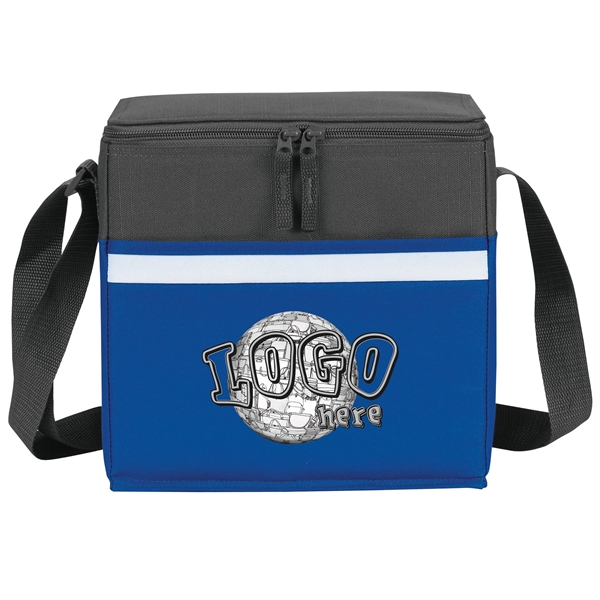 Two-tone accented, 12-pack cooler with insulated heat sealed PEVA lining, zippered... from ASI 46420 Continental Mkting Svc Inc / CMBags
