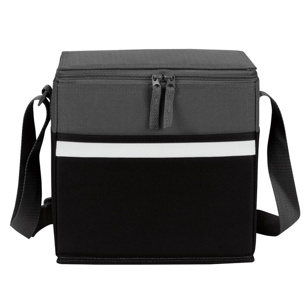 Two-tone accented, 12-pack cooler with insulated heat sealed PEVA lining, zippered... from ASI 46420 Continental Mkting Svc Inc / CMBags