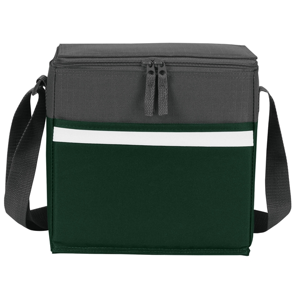 Two-tone accented, 12-pack cooler with insulated heat sealed PEVA lining, zippered... from ASI 46420 Continental Mkting Svc Inc / CMBags