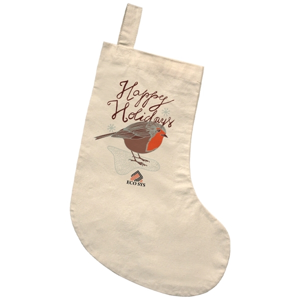 Cotton holiday stocking ready for custom printed or personalized branding-ideal for... from ASI 67557 LimeLight Ent