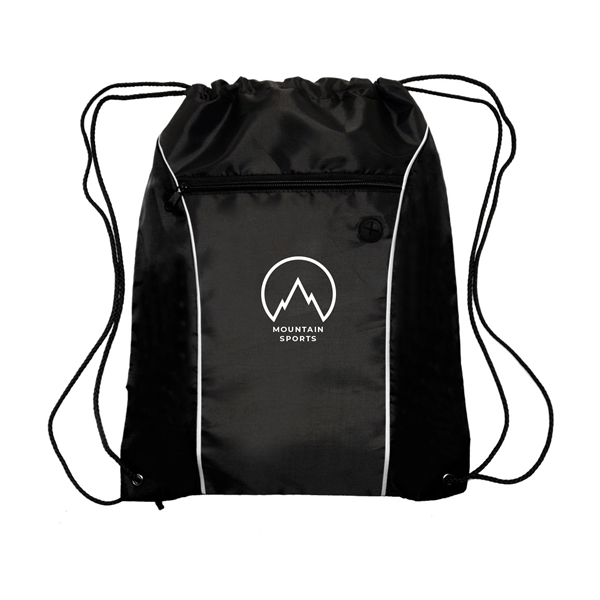 13.5" x 17" 210 Denier polyester drawstring backpack with reinforced eyelets... from ASI 62088 IDProductsource