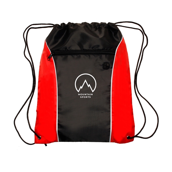 13.5" x 17" 210 Denier polyester drawstring backpack with reinforced eyelets... from ASI 62088 IDProductsource