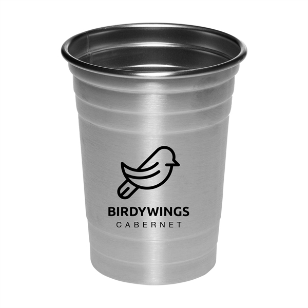 4.75" x 3.75" 16-ounce powder-coated stainless steel beer cup.... from ASI 62088 IDProductsource
