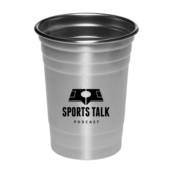 4.75" x 3.75" 16-ounce powder-coated stainless steel beer cup.... from ASI 62088 IDProductsource