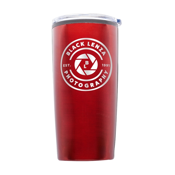 3.8" x 8.5" stainless steel tumbler with shatter-resistant lid. BPA free.... from ASI 62088 IDProductsource