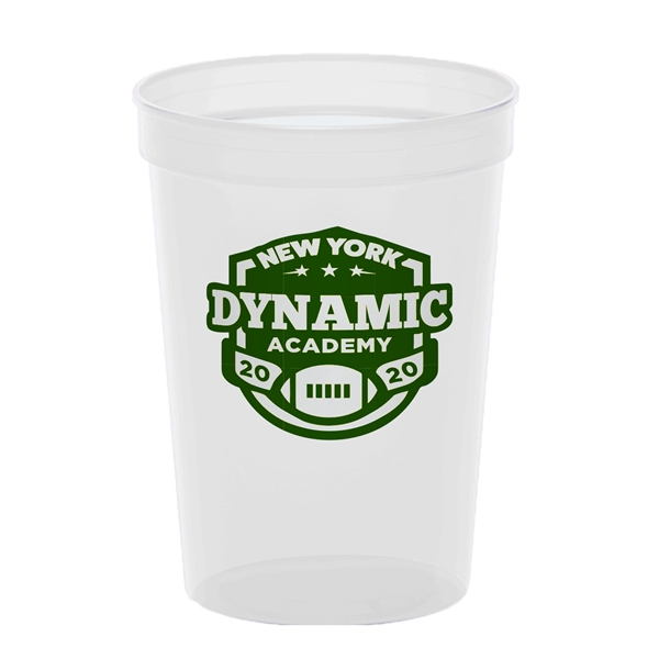 4.25" x 2.25" 12-ounce plastic stadium cup. Recyclable, BPA free and... from ASI 62088 IDProductsource