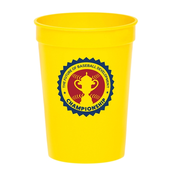 4.25" x 2.25" 12-ounce plastic stadium cup. Recyclable, BPA free and... from ASI 62088 IDProductsource