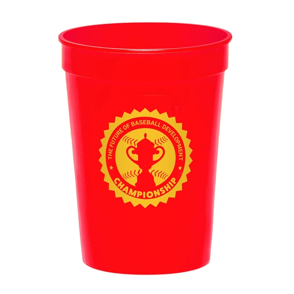 4.25" x 2.25" 12-ounce plastic stadium cup. Recyclable, BPA free and... from ASI 62088 IDProductsource