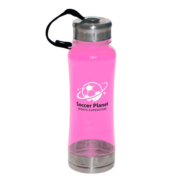 23-ounce translucent hard plastic water bottle with stainless steel base, screw... from ASI 62088 IDProductsource