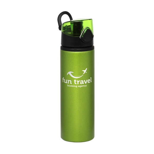 25-ounce aluminum water bottle with push-release translucent cap and carabiner clip.... from ASI 62088 IDProductsource
