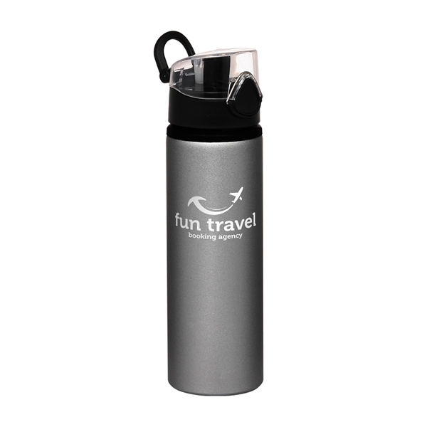 25-ounce aluminum water bottle with push-release translucent cap and carabiner clip.... from ASI 62088 IDProductsource