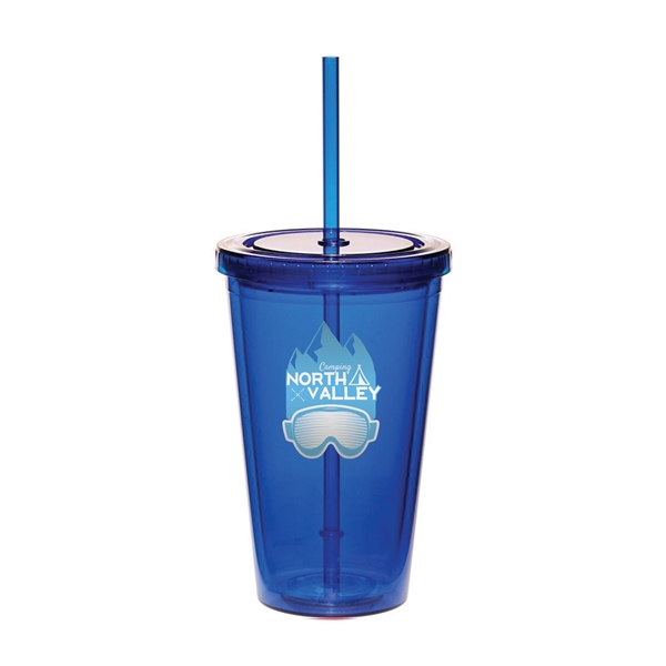 6.25" x 4 x 2.5" acrylic 16-ounce double wall tumbler with... from ASI 62088 IDProductsource