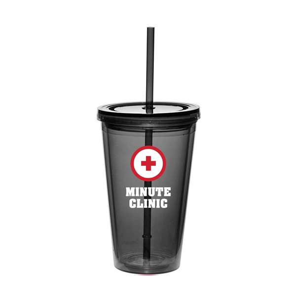 6.25" x 4 x 2.5" acrylic 16-ounce double wall tumbler with... from ASI 62088 IDProductsource