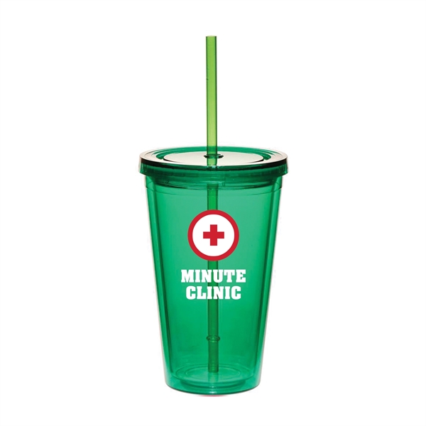 6.25" x 4 x 2.5" acrylic 16-ounce double wall tumbler with... from ASI 62088 IDProductsource