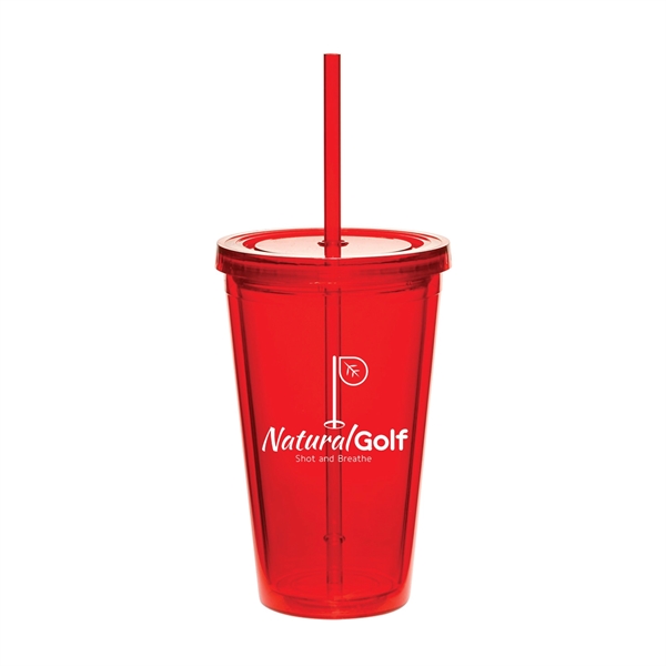6.25" x 4 x 2.5" acrylic 16-ounce double wall tumbler with... from ASI 62088 IDProductsource