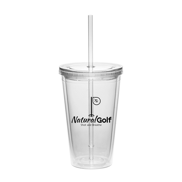 6.25" x 4 x 2.5" acrylic 16-ounce double wall tumbler with... from ASI 62088 IDProductsource