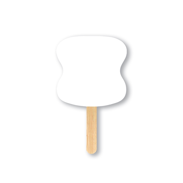 Full color digital hourglass shape mini hand fan 1 Sided Imprint.... from ASI 93520 Ventura Inc