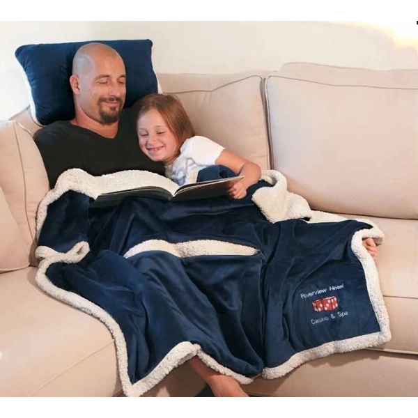 Super soft faux lambswool 50" x 60" blanket that doubles as... from ASI 73520 Neet Feet / Kanata Blanket