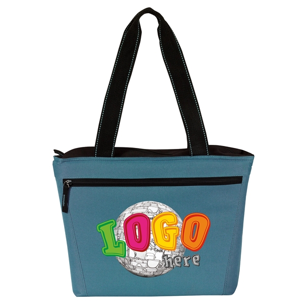 Two-Tone 12 Pack Cooler Tote. Made of poly 600 denier, Insulated,... from ASI 46420 Continental Mkting Svc Inc / CMBags