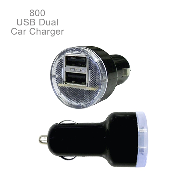 100% Safe Dual Port USB Car Charger. Charge Any Two USB... from ASI 45100 Chulani Promotional Products, Inc / Competitive Edge Innovations/Chulani