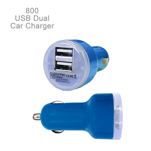 100% Safe Dual Port USB Car Charger. Charge Any Two USB... from ASI 45100 Chulani Promotional Products, Inc / Competitive Edge Innovations/Chulani