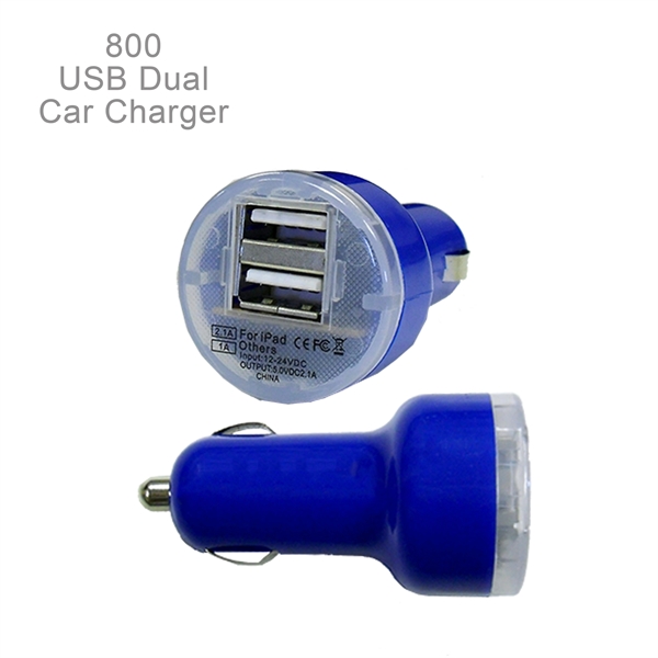 100% Safe Dual Port USB Car Charger. Charge Any Two USB... from ASI 45100 Chulani Promotional Products, Inc / Competitive Edge Innovations/Chulani