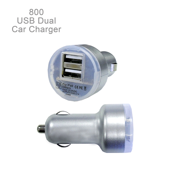 100% Safe Dual Port USB Car Charger. Charge Any Two USB... from ASI 45100 Chulani Promotional Products, Inc / Competitive Edge Innovations/Chulani