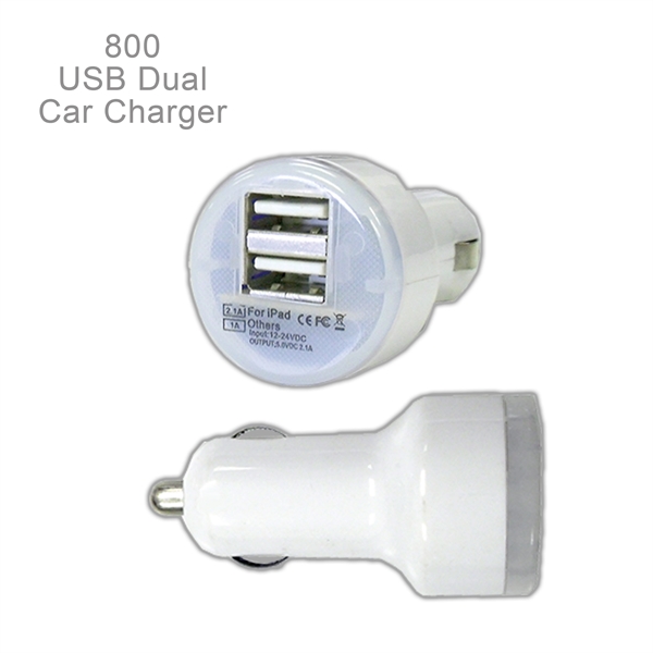 100% Safe Dual Port USB Car Charger. Charge Any Two USB... from ASI 45100 Chulani Promotional Products, Inc / Competitive Edge Innovations/Chulani