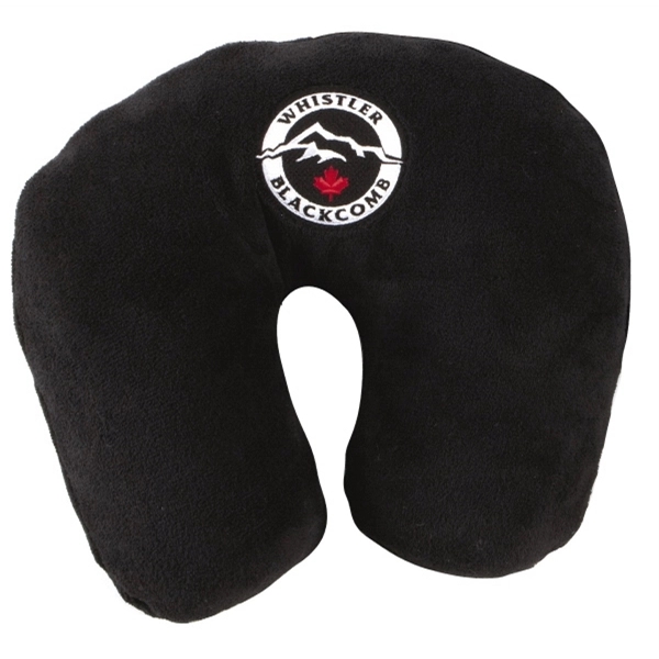Soft touch travel pillow with a hidden zipper for ease of... from ASI 73520 Neet Feet / Kanata Blanket