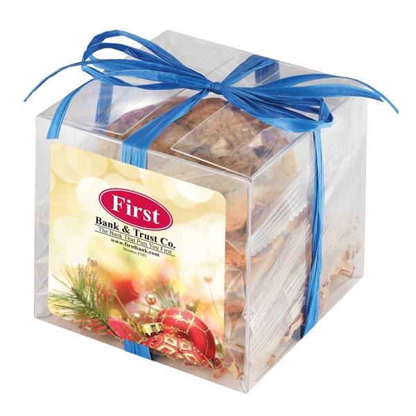 Clear gift box filled with 4 chocolate chunk cookies; includes a... from ASI 71685 Midnite Snax®