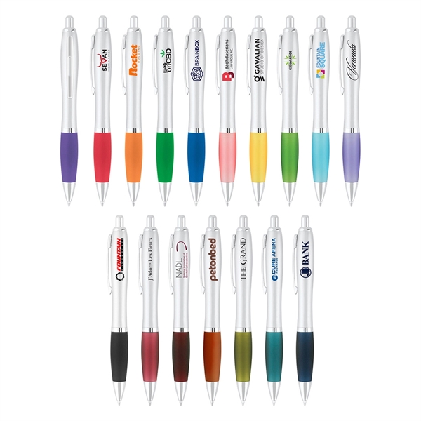 Two Tone Rainbow Curvy Plunge Action Pen... from ASI 31517 Admart Products / Admart Line