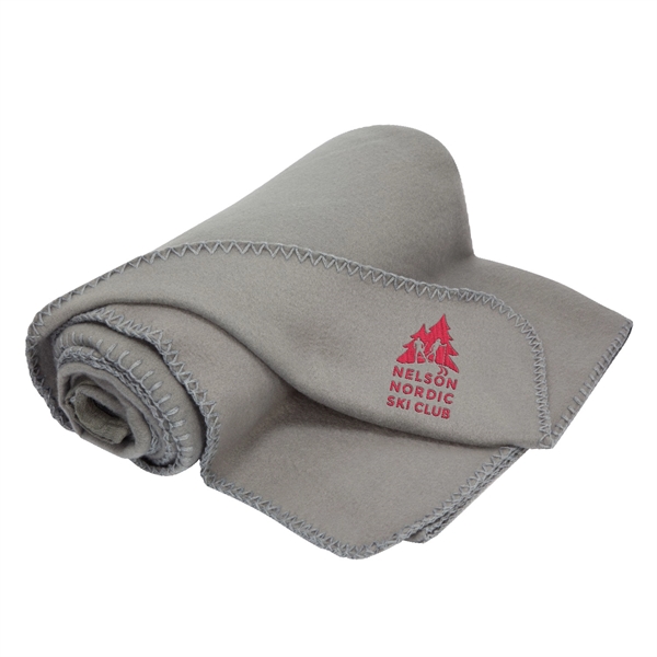 Gray 50" x 60" fleece throw for staying warm and comfortable.... from ASI 44900 NC Custom (CI/Lanco) / Lanco