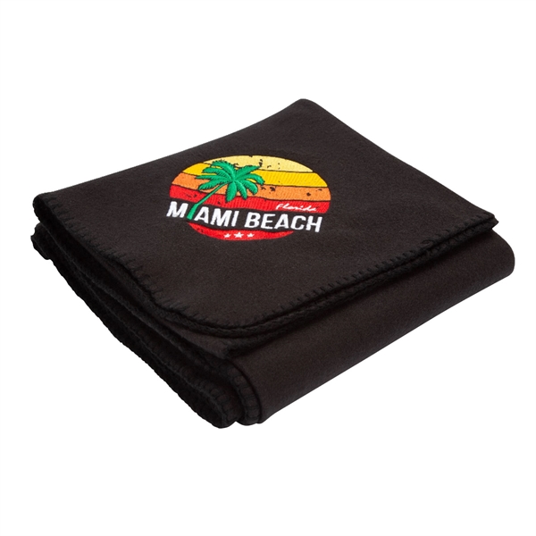 Black 50" x 60" promo fleece throw for staying warm and... from ASI 44900 NC Custom (CI/Lanco) / Lanco