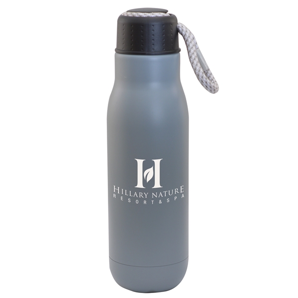 16 oz. matte bottle with bungee lid and vacuum insulation; includes... from ASI 44900 NC Custom (CI/Lanco) / Lanco
