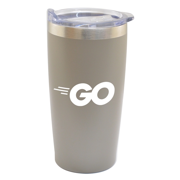 20 oz. vacuum tumbler with lid, stainless steel construction and copper... from ASI 44900 NC Custom (CI/Lanco) / Lanco