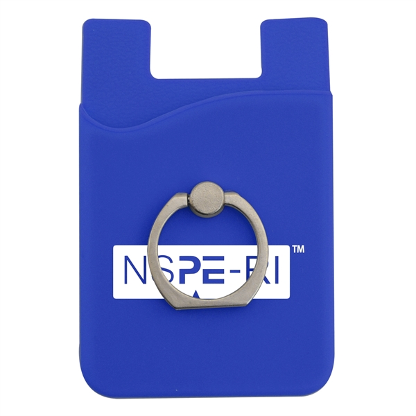 Phone wallet made of silicone with a metal ring holder for... from ASI 44900 NC Custom (CI/Lanco)